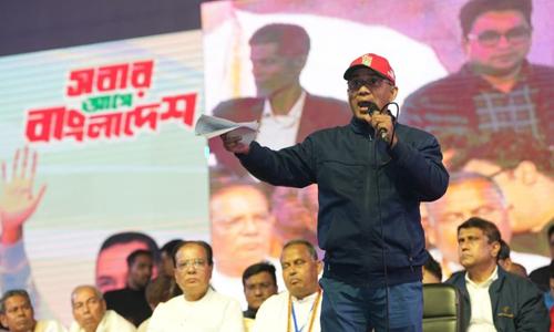 Addressing a BNP-organized divisional election rally